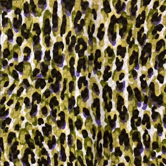 J.Crew Cafe Capri Sz 2: lime leopard! - Picture 2 of 4